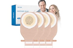 HEAGIMED 22 Pack Stoma Bags, One Piece Ostomy Colostomy Bags 15-60 mm Cut to Fit Drainable Pouch with Closure for Ileostomy Stoma Care, Ostomy Supplies, Cut to Fit（Hook and Loop Closure）