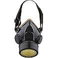Ewolee Gas Mask, Spray Paint Mask Respirator Dust Mask Single Cartridge Respirator Industrial Chemical Reusable Mask (Black)