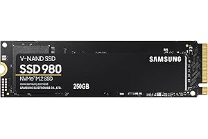 ‎SAMSUNG Samsung 980 NVMe M.2 SSD, 250 GB, PCIe 3.0, 2.900 MB/s Lesen, 1.300 MB/s Schreiben, Interne SSD für Gaming und Alltagsanwendungen, MZ-V8V250BW