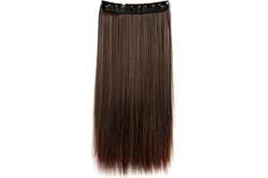 ‎CAISHA CAISHA by PRETTYSHOP 60cm Clip In Extensions Lara Haarverlängerung Haarteil Glatt Braun Mix C59