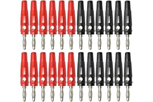 AGOGUE 24 connettori a banana per altoparlanti, molto durevoli, cavo per altoparlante, spina a banana, 4 mm, ampia gamma di applicazioni, spina banana per cavi, casse, amplificatori terminali, ricevitori