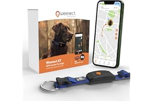 Weenect Dog XT - NUOVO Collare GPS per Cani | Antenna XL | Impermeabile | Collare blu ultra-resistente integrato Julius-K9 | Garanzia a vita | Abbonamento richiesto