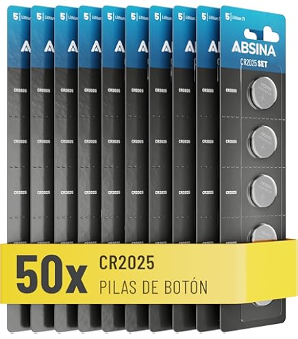 Pila 2032 ABSINA 25x Pila CR1632 3V De Litio Tipo Botón - CR1632 Pila 3V A Prueba De Fugas Y De Larga Duración - Pilas CR1632 - CR 1632 - Pilas Redondas Boton Pilas Cr2025