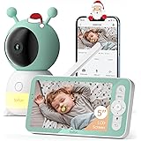 BOIFUN Baby Monitor Video, Display 3mp da 5 Pollici & 360° Telecamera Con Luce Notturna, Controllo Tramite APP Mobile & Monit