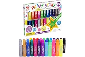 TBC The Best Crafts Crayons de couleur épais pour enfants, lavables et non toxiques, 24 couleurs, craie de cire pour tout-petits