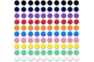 Qualsen Aimant Lot de 100 Aimant Frigo Aimants Tableau Magnétique Aimant Puissant Magnet Frigo Aimant Tableau Blanc pour Tableau Magnetique Frigo Le Bureau/L'École/La Maison, Mini Aimant 10 Couleurs