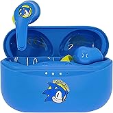 OTL Technologies Ecouteurs sans Fil Bluetooth V5.0 pour Enfant Sonic The Hedgehog avec boîtier de Chargement Bleu