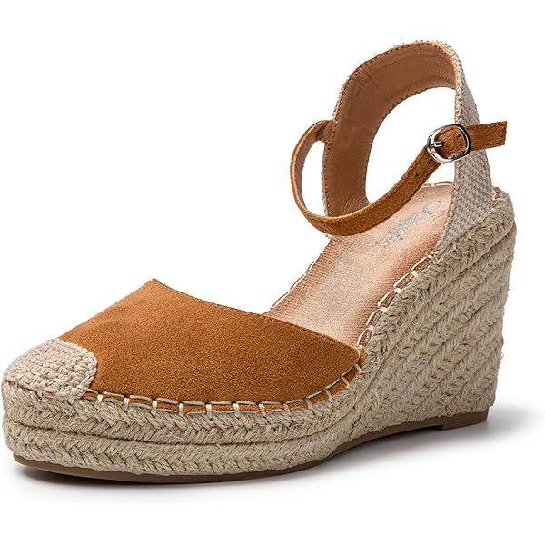 XTI 142335 Sandalo Espadrillas Con Zeppa Donna - Design Traforato E Fibbia, Tacco 8 Cm - Foto 2