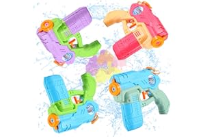 Wasserpistole für Kinder, OMWay 4 Stücke Wasserspritzpistole, Wasserpistole Pool Wasserspielzeug, Sommer Spielzeug für Mädchen Junge, Wasserspiele für Schwimmbad Garten Strand Party Blaster Badestrand