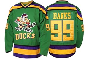 MESOSPERO Uomini Mighty Ducks 33 Greg Goldberg 96 Charlie Conway 99 Adam Banks Cuciti Hockey su ghiaccio