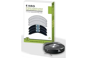 E-HAO Lot de 6 Chiffons lavables pour aspirateur iRobot Roomba Combo j7+, j9+, Max 10 modèle, recharge de nettoyage en microfibre lavable et réutilisable, accessoires de tampon de vadrouille