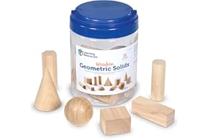 Learning Resources Solides géométriques en Bois (Jeu de 12)