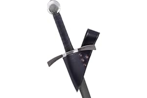‎BATTLE-MERCHANT Battle-Merchant Schwertgürtelhalter aus Leder | Gürtelhalter für Schwerter LARP Mittelalter Wikinger Fasching Kostümfest Halloween Lederholster …