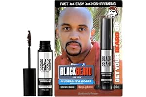 Blackbeard for Men - temporary brush on colour 12ml 0.40oz (Brown Black, 1 Pack)