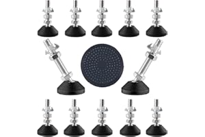 UNI-FINE SHOP Uni-Fine 12 Stück Nivellierfüße M10*50*Ø50mm Kann 450 kg standhalten, stellfuß, stellfüße höhenverstellbar,verstellbare möbelfüße, höhenverstellbare füsse für möbel