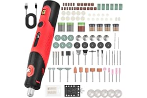 BILIVRY Utensile Rotante Multifunzione Senza Fili : Mini Trapano Elettrico con 343 Pezzi Accessori, 5 Velocità Regolabile, 2000-15000RPM, per Forare, Incidere, Lucidare,Togliere Ruggine, Smerigliare