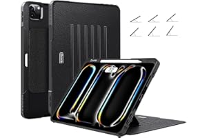 ZtotopCases Funda para iPad Pro 12.9 Pulgadas 6ª/5ª/4ª generación 2022/2021/2020, Protección con portalápices, con 6 Ángulo de Visión Magnético, Función Automática de Reposo/Activación, Negro