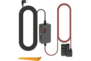 MEIRIYFA OBD OBD2-strömkabel för bilkamera, OBD2 till USB C-ladda kabel med 24-timmars övervakning typ C 16-polig OBDII Step