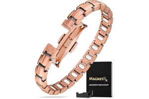 MagnetRX® Magnetiskt Koppararmband för Dam – EllipseMAX 5X med 5 000 Gauss-magneter, Justerbar Längd, Designad i USA, Patent