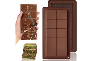 SZTQQING Stampo per cioccolato in silicone profondo barrette di cioccolato, 2 pezzi, stampo in silicone, barrette di cioccolato, super profonde, per cioccolatini