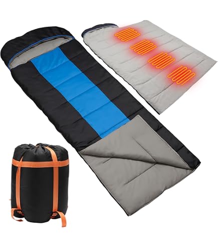 Beheizte Schlafsack Unterlage 3-Stufen Heizung - Warme Camping Auflage Fr  Outdoor, Wandern & Reisen