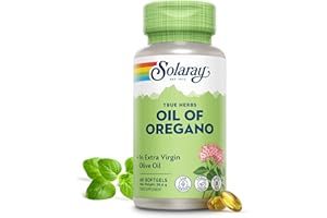 Solaray Oil of Oregano 150 mg – 60 Vegan Softgels | High Strength Natural Herbal Defence with Omega-3 & 6 Fatty Acids | with Extra Virgin Olive Oil for Gentle Digestion | Immune & Wellness Support