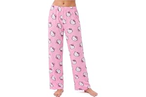 Get Trend Sanrio Hello Kitty, Kuromi, Cinnamoroll-byxor för kvinnor | Mjuka pyjamasbyxor långa, lätta fritidsbyxor dam, pyjamasbyxor med fickor, vardagskläder, nattkläder, presenter till kvinnor