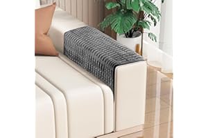 YANCLIFE Sofa Armrest Cover, 2pcs Anti-Slip Couch Arm Protectors, Embossed Chenille Fabric Stretch Couch Arm Cover, Washable Pet Dog Couch Covers for Office, Leather Sofa, Recliner,Chairs(Dark Gray, 46x66cm)