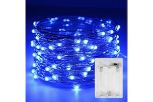 SONGNASS Guirlandes lumineuses à LED,5M 50 LED, Bleu Guirlande en Cuivre,Decoration pour Chambre Noël Mariage Fête Anniversaire Jardin ()