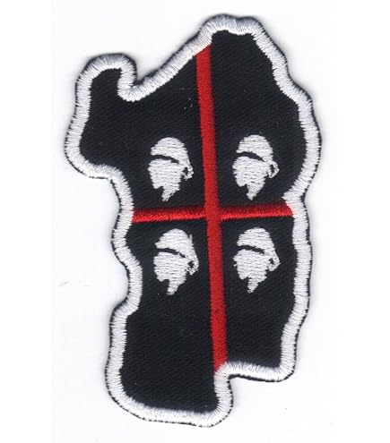 Toppa Patch Replica Paul & Shark 8x5cm Nera Ricamata Termoadesiva e da