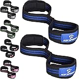 AQF Fitness Figura 8 Neoprene Imbottite Cinghie di Sollevamento Pesi Polso, Straps Palestra, trazioni alla Sbarra Fascia Pols