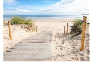 Runa Art Papier peint intissé 396 x 280 cm Plage et mer | Toison Décoration Murale Salon Chambre á Coucherr | Fabrication Allemande | beige bleu 9007012b