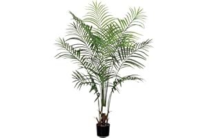 Leflos 135 cm artificiale Palma di Dypsis Lutescens, solo pianta per interni, 13 tronchi staccabili, decorazioni per ufficio, negozio, appartamento e feste, 1 pezzo