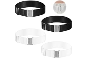 Bremorou 4 ligueros ajustables para mujer, de alta elasticidad, color negro, liguero para cosplay, fiesta y uso diario