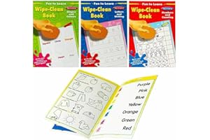 ALLIGATOR BOOKS Set of 3 Wipe Clean Books for Age: 4 and up
