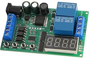 GOWENIC Motor Control Board, Forward Reverse Motor Control Board with 3 Indicators, Dual Power Supply DC 6.5 to 25V and DC 5V, Delay Time Cycles Motor Controller Board