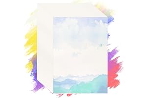 SAMAMOCA 50 Sheets Watercolour Paper Bulk, 5" x 7" Water Colour Paper, Cotton Watercolor Paper 300 GSM White Painting Drawing Paper Hot Pressed for Students Artists Beginners Arts Crafts Painting Supplies