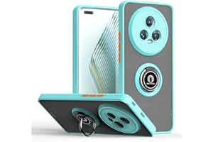 BORYA Funda para Honor Magic 5 Pro (Magic5 Pro), Antigolpes Suave Delgada Sedoso Translúcido Mate Silicona Carcasa TPU+PC Bumper Estuche, Magnético Soporte Caso, Cielo Azul