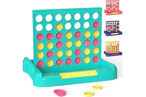 Pup Go Połączyć 4 Gry Planszowe Odpowiednie dla Dzieci 3+ Lat, Przenośne Gry Podróżne, 4 w Rzędzie Tradycyjne Zabawki Edukacyjne, Klasyczne Gry Rodzinne Dla Rodziców i Dzieci (Zielony)