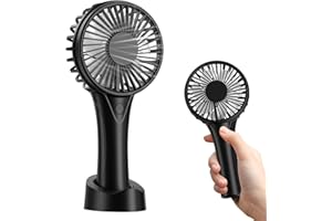 YACAISI Mini ventilateur à main USB silencieux avec 3 vitesses réglables, batterie rechargeable de 2500 mAh, petit ventilateur à main pour chambre/voyage/camping/extérieur