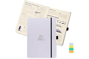 DINGBATS* NOTEBOOKS Dingbats* Earth Dotted Journal A5 - Vegan Leather, Hardcover, Ideal for Work, Travel - Pocket, Elastic Closure, Bookmark