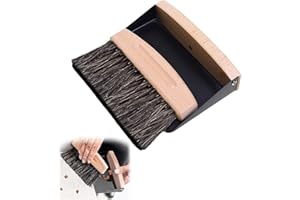 YSTrillion Ensemble Mini Pelle et Balayette,Mini Brosse de Table en Bois,Ensemble de Brosses pour Table,Balai à Main avec Pelle à Poussière
