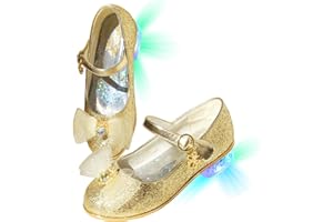 EIGHT KM Princess Dress Up Shoes Girls' Mary Jane Shoes - High Heel Girls Party Shoes - Weeding Party Girls Sparkly Shoes Ides Flower Girl Shoes - Fat Shoes