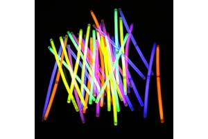 Jago BRACCIALI Luminosi Starlight Discoteca Braccialetti Fluorescenti Set da 200, Assortiti