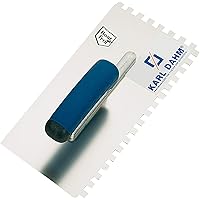Karl Dahm Softgriff-Zahnkelle 3 mm I Rostfreie Fliesen-Kelle mit 3 mm Zahnung I Kelle mit ergonomischem Softgriff I…
