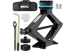 IMAYCC 2.5T Car Jack Universal Scissor Jack for Car with Rubber Jack Pad,Portable 2 in 1 TireJack Changing kit with Lug Wrench,CarEmergency Kitfor SUV MPV Tesla Model Y/3/S/X