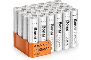 BONAI Laddningsbara Batterier AAA 1100mAh 1,2 V Hög Kapacitet Förladdning Ni-MH AAA Batterier Laddningsbara, 24 Stycken
