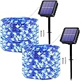 Oreunik Luci Solari Esterno Giardino, [2 Pezzi] 240 24M LED Catena Luminosa Esterno Solare 8 Modalità Lucine da Esterno Decor