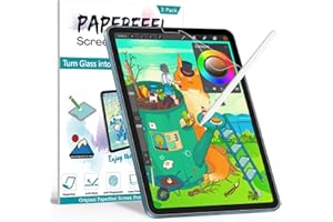 PAPERFEEL [3 sztuki] Ochraniacz ekranu do modeli iPad Pro 12,9 2022/2021 /2020/2018, matowy ochraniacz ekranu z papieru PET do iPada Pro 12,9 cala, rysowanie i pisanie, ochrona przed oślepianiem / odciskami palców