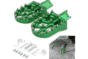 JFG RACING Cale Pied Moto,Repose-Pieds Moto Universel Aluminium CNC pour Off-Road Moto Dirt Bike Pit Bike Sur Ron-Vert